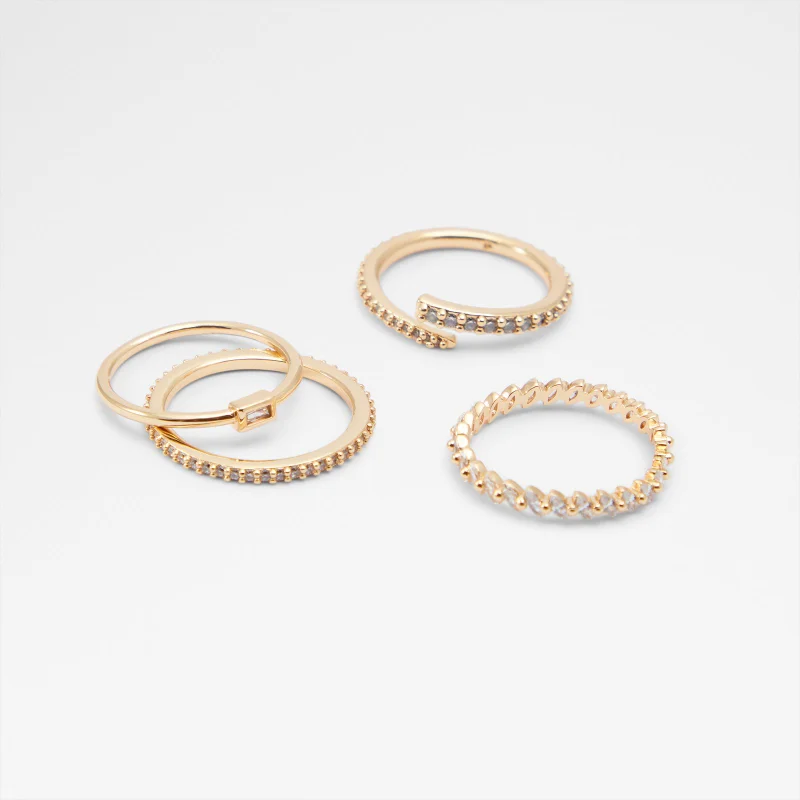 ALDO ROYAN 4-Pack Embellished Rings